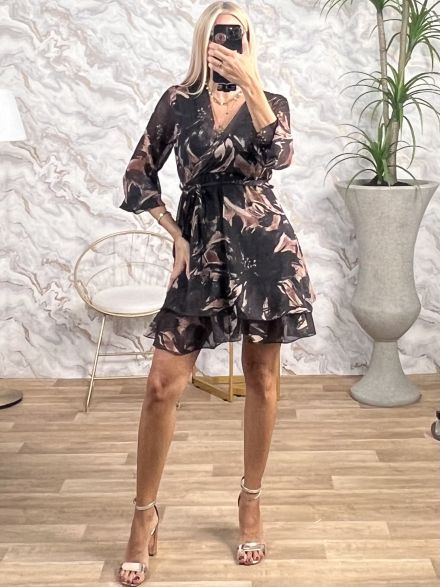 Mini Muslin Multi Dress-3108/Black