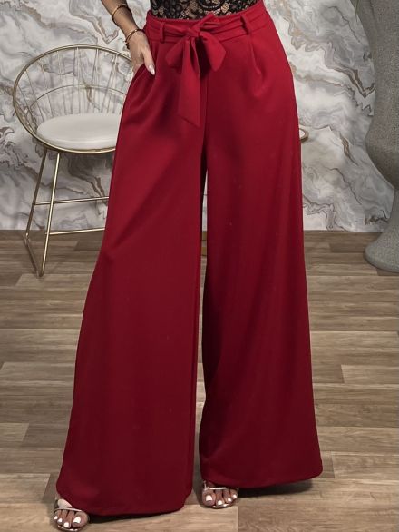 Crep Wide Pants/Red