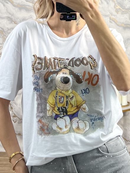 Cotton Dog Good Times/White