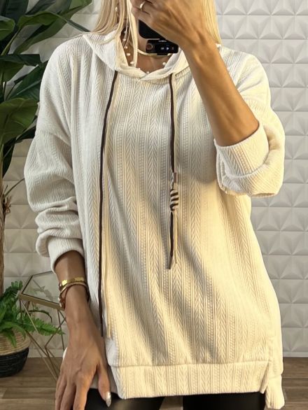 Oversized Cord Sweater/Vanilla