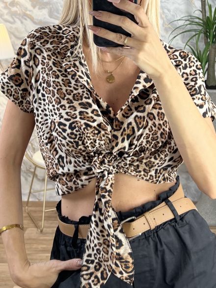 Cropped Printed Shirt/Leo4