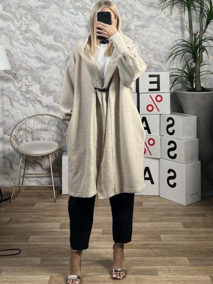 Soft Oversized Hood Coat/Beige