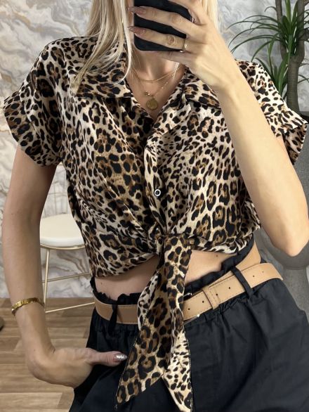 Cropped Printed Shirt/Leo3