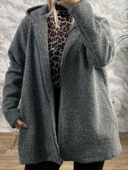 GLOW Hood Cardigan/Grey