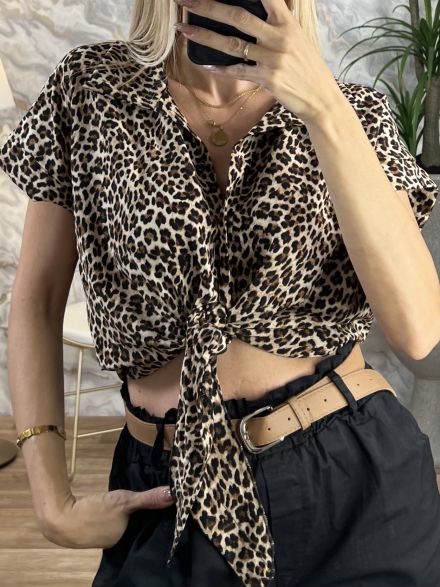 Cropped Printed Shirt/Leo2