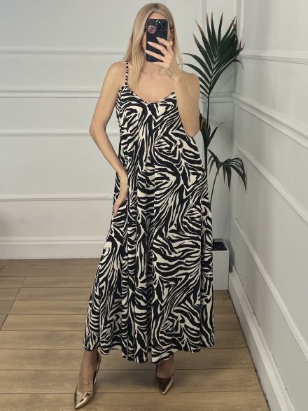 Oversized Animal Print Dress/Zebra