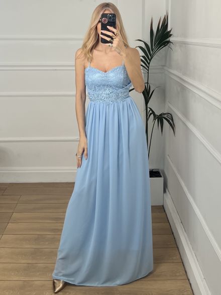 Muslin Bust Dress/L.Blue