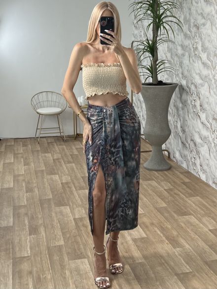 Elastic Midi Multi Skirt/N2