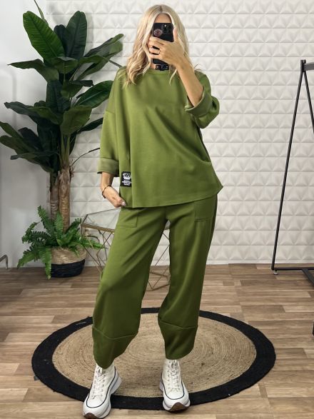 Casual Viscose Set/Lime