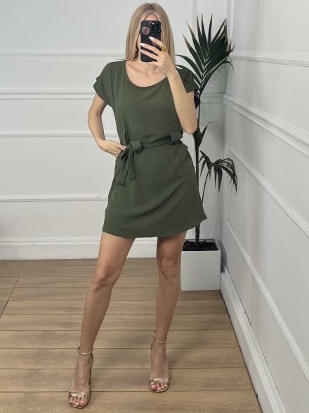 Mini Pocket Dress/Khaki