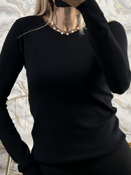 Viscose RoundNeck Top/Black