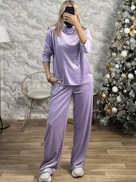 Pearls Velvet Set/Lilac
