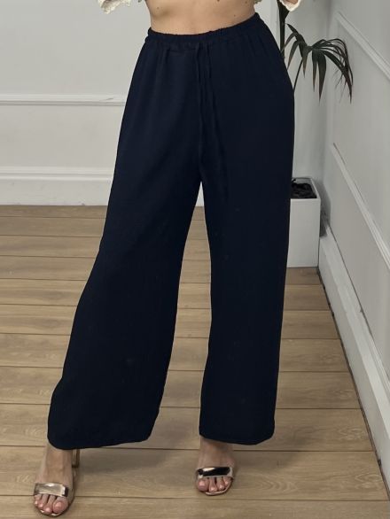 Wide Pants/Navy Blue