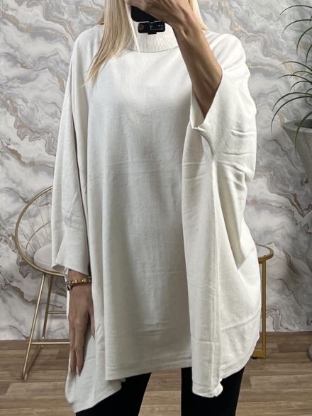 Super Oversized Soft Sweater-7015/Vanilla