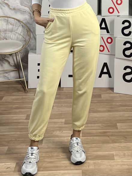 Elastic SweatPants-933551/Yellow