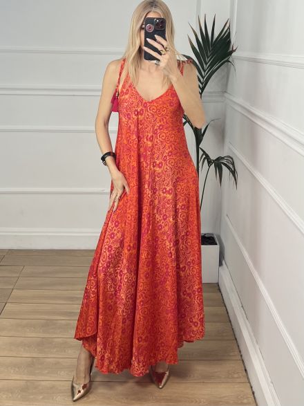 Μεταξωτό Φόρεμα 1090/Red