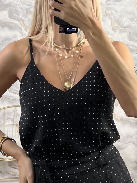 Lingerie Strass Top/Black