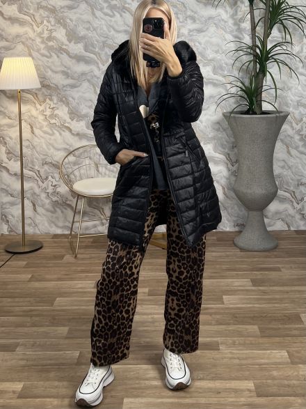 Double Fur Jacket-4097/Black