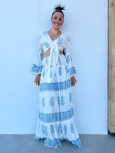 Boho Skirt Set-7254/Petrol