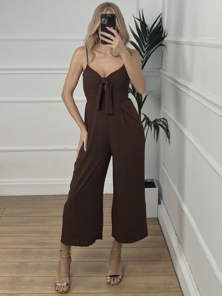 Bow Jumpsuit-NEW/Chocolat