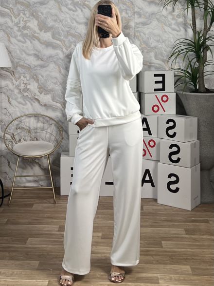 Oversized SS Details Set/White-Gold