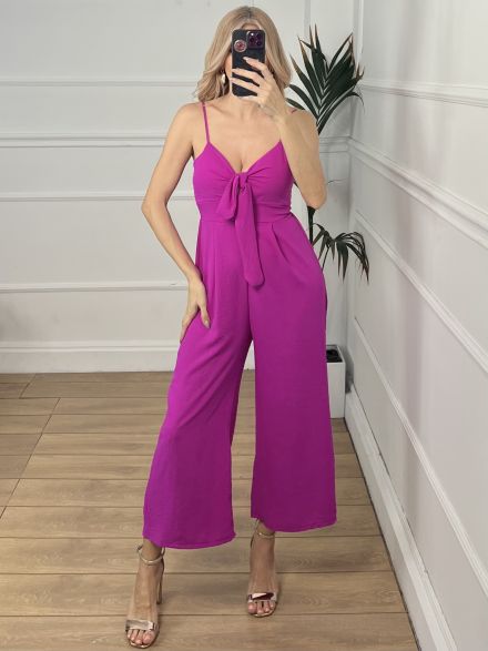 Bow Jumpsuit-NEW/Magenta