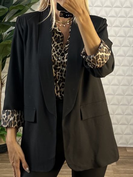 Σακάκι Leopard Lining-3066/Black