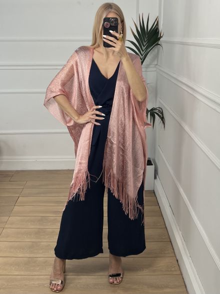 Metallic Kimono/Pink