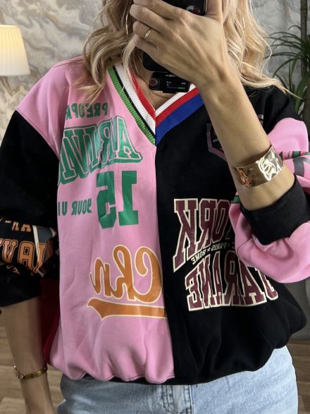 College Multi Sweatshirt/Black