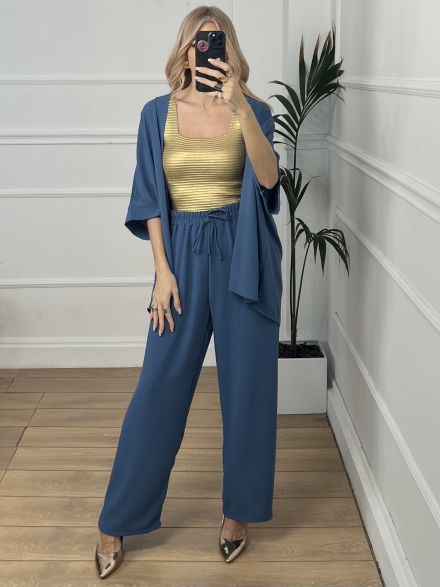 Kimono Set/Blue Indigo