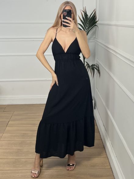 Backless X Dress/Black