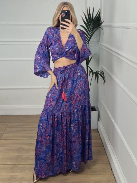 Μεταξωτό Σετ-1802NEW/Blue Royal