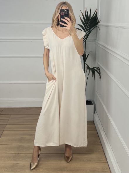 Ruffle Jumpsuit WP/Ecru