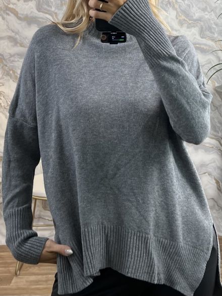 Soft Oversized Sweater-0031/Grey