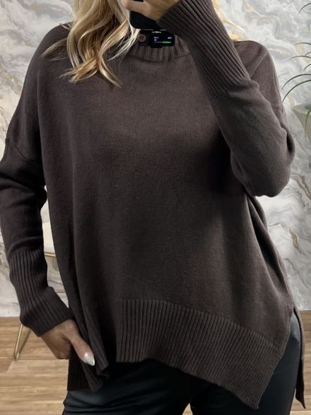 Soft Oversized Sweater-0031/Chocolat
