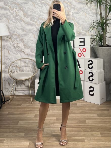 Classic Buttons Coat/Green