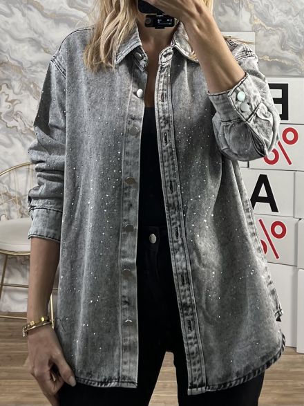Denim Strass Shirt-701