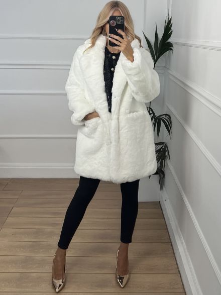 Thick Fur Coat-NEW/White