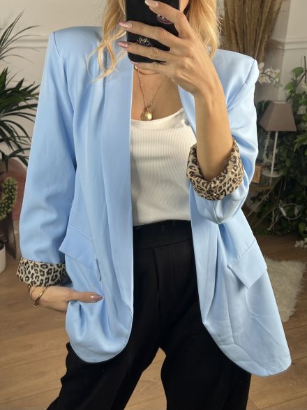 Σακάκι Leopard/L.Blue