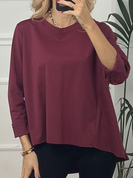 Cotton SweatShirt/Burgundy