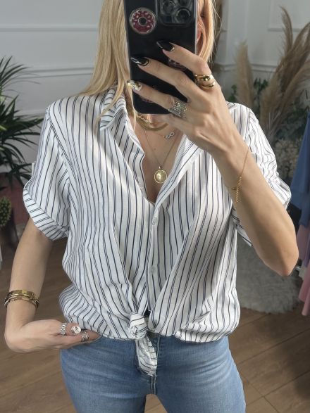 Stripped Shirt/Navy blue