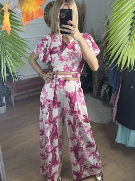 Pants Set/Fucsia