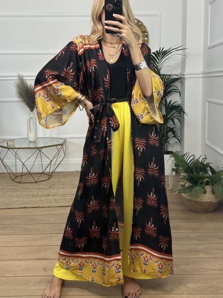 KIMONO Satin/Black