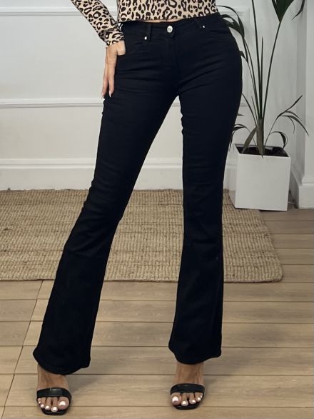 Black Cabbana Denim Pants/M6956-1