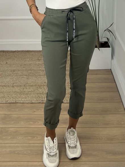 Elastic Pants Drawstring NEW/Khaki