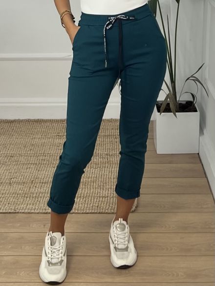 Elastic Pants Drawstring NEW/Petrol