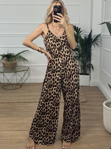 Elastic Jumpsuit/Leopard