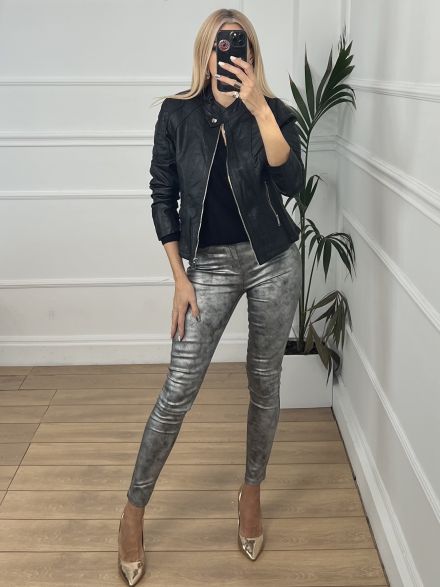 Leather Jacket 63237/Black