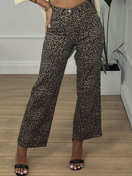 Leopar Denim Pants-2001