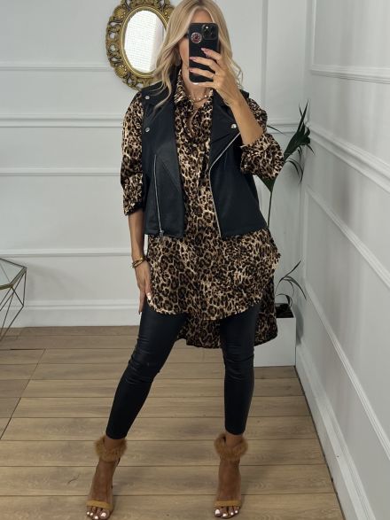 Leather Vest Black